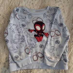 Marvel Kids Light Gray and Red Spider-Man Sweatshirt